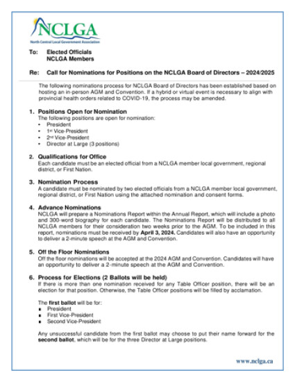 2024-2025 Board of Directors Nomination Guidelines